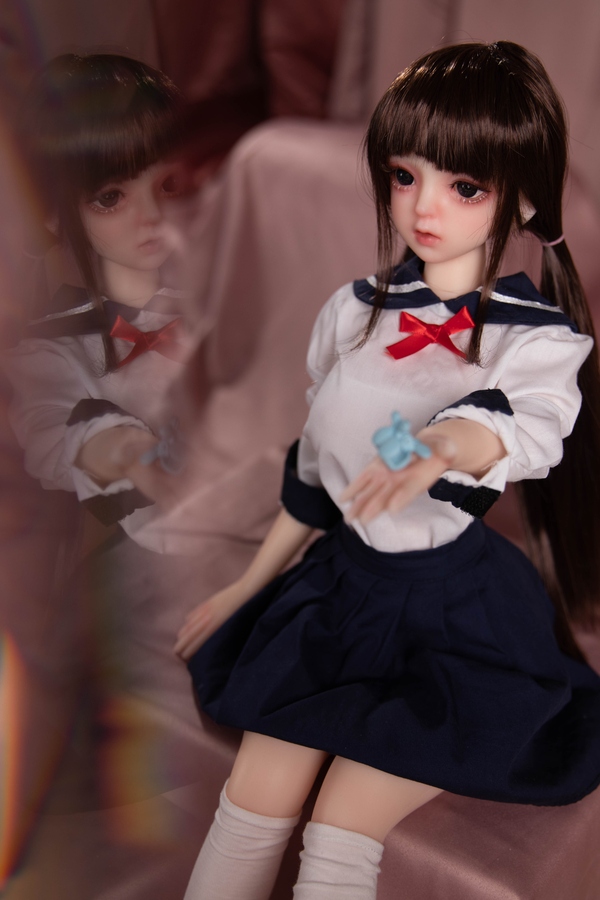 65cm C Cup Silicone Gray Eyes Petite Thin Lips Mini Sex Doll Detail View 19