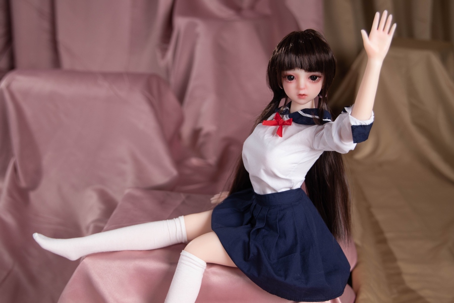 65cm C Cup Silicone Small Breasts Petite Gray Eyes Mini Sex Doll Detail View 21