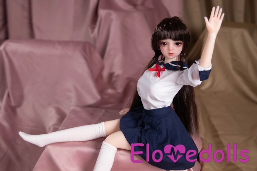 Μίνι κούκλα σεξ με σιλικόνη, μικρό στήθος και γκρι μάτια, 65cm C Cup, λεπτομέρειες, προβολή 21