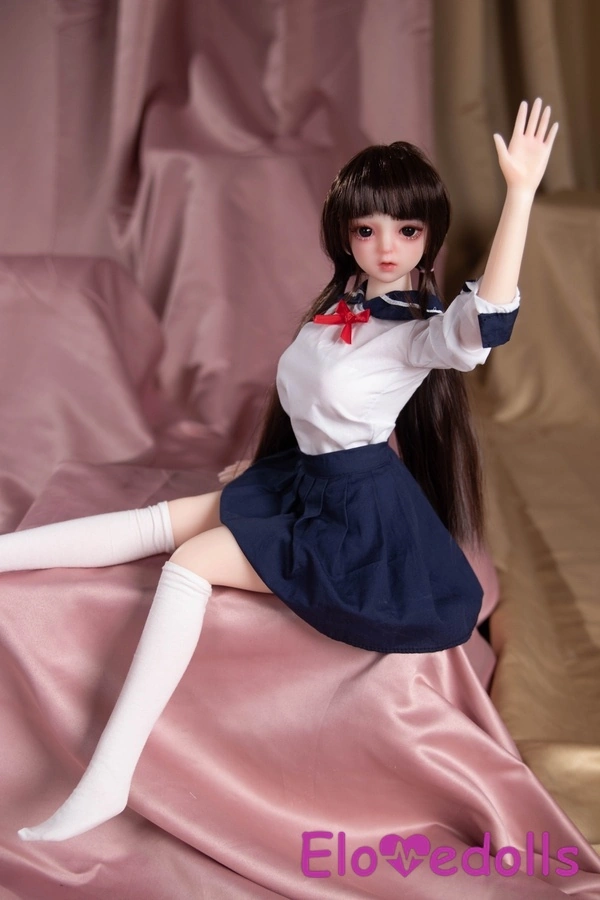 Μίνι κούκλα σεξ με κύπελλο σιλικόνης 65cm C Cup, με μικρά μελαχρινά γκρίζα μάτια και λεπτομέρειες, προβολή 22