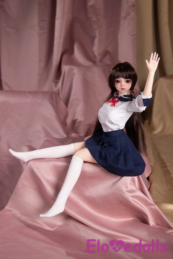 Μίνι κούκλα σεξ με σιλικόνη, μικρό στήθος και λεπτά χείλη, 65cm C Cup, λεπτομερής προβολή 23