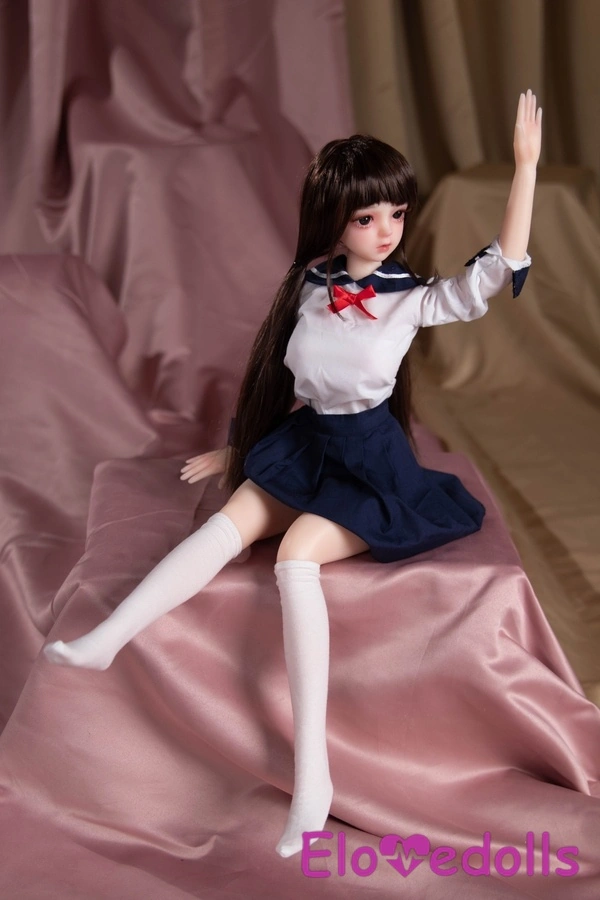 Μίνι κούκλα σεξ με κύπελλο σιλικόνης 65cm C και γκρι μάτια, μελαχρινή, λεπτή, χείλια, λεπτομέρειες, προβολή 25