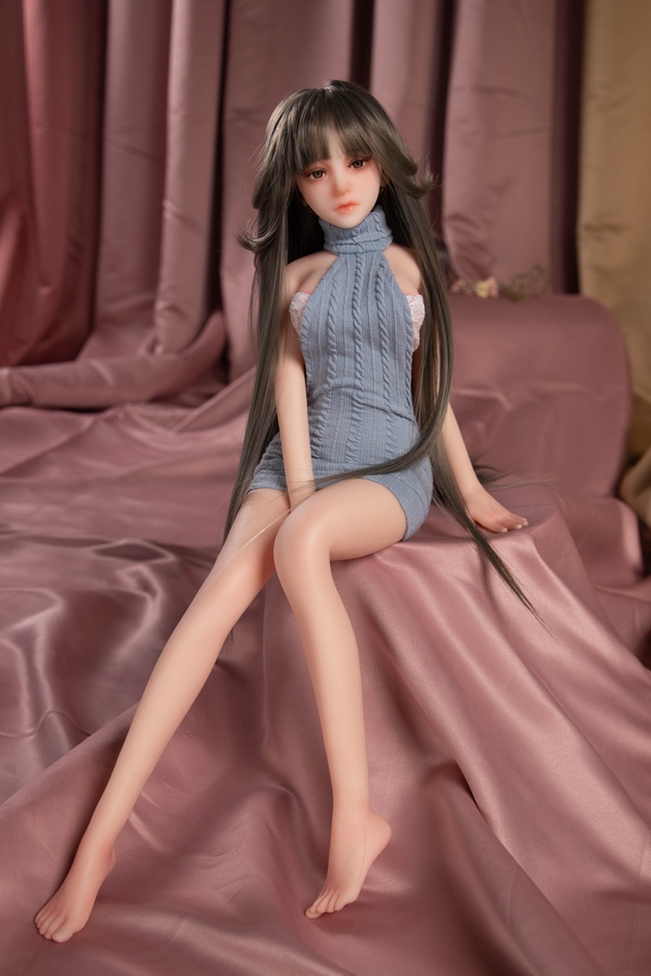 65cm C Cup Silicone Petite Gray Eyes Mini Sex Doll Gallery 2