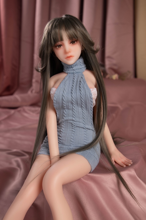 65cm C Cup Silicone Gray Eyes Petite Mini Sex Doll Gallery 3