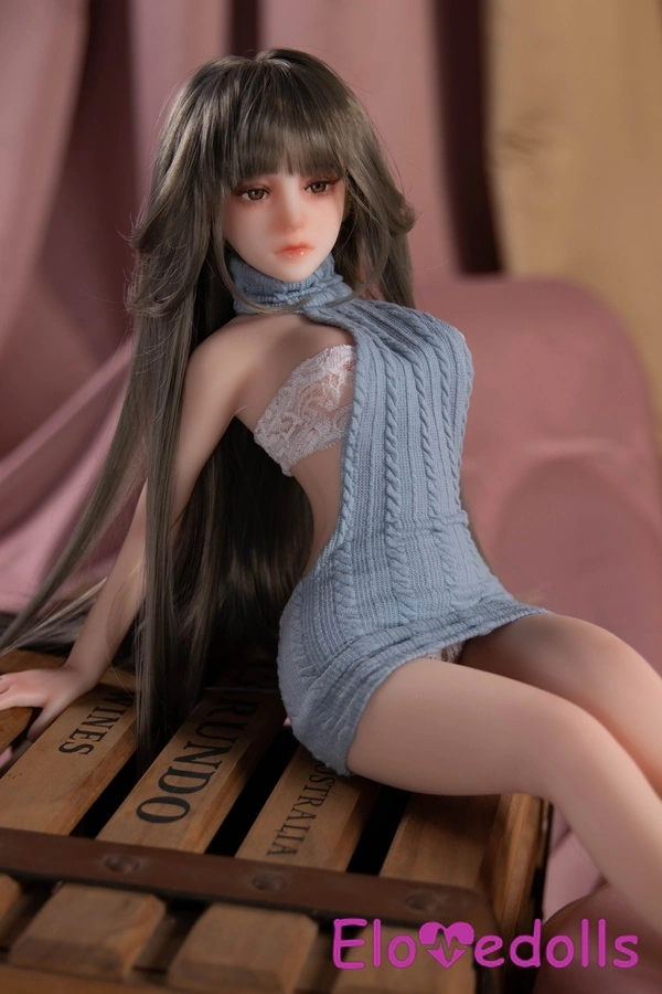 Μίνι κούκλα σεξ 65cm C Cup Σιλικόνης Γκρι Στήθος Μεσαίου Μεγέθους Μάτια Λεπτομέρειες Προβολή 1