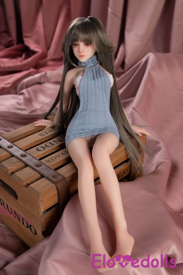 Μίνι κούκλα σεξ με κύπελλο σιλικόνης 65cm C και μικρά γκρι μάτια, λεπτά χείλη, λεπτομερή προβολή 5