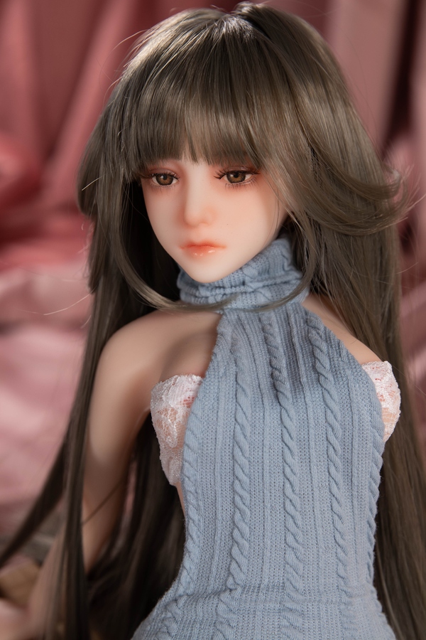 65cm C Cup Silicone Thin Lips Gray Medium Breasts Mini Sex Doll Detail View 6