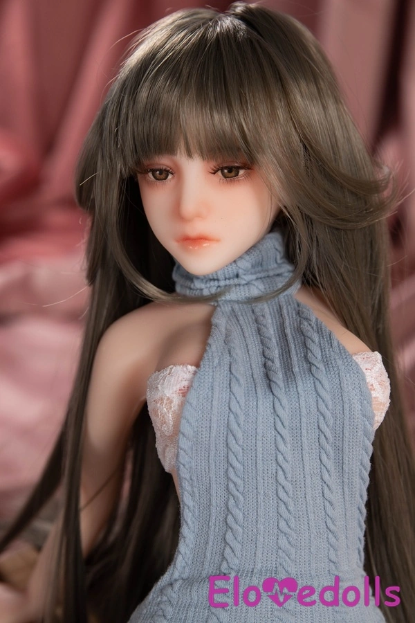 Μίνι κούκλα σεξ με λεπτό χείλος σιλικόνης 65cm C Cup, γκρι, μεσαίου μεγέθους στήθη, λεπτομερής προβολή 6