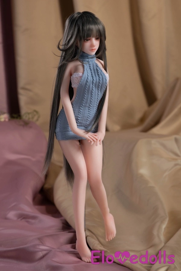 Μίνι κούκλα σεξ με σιλικόνη C Cup 65cm, γκρι μάτια, μεσαίου μεγέθους στήθη, λεπτομερής προβολή 8