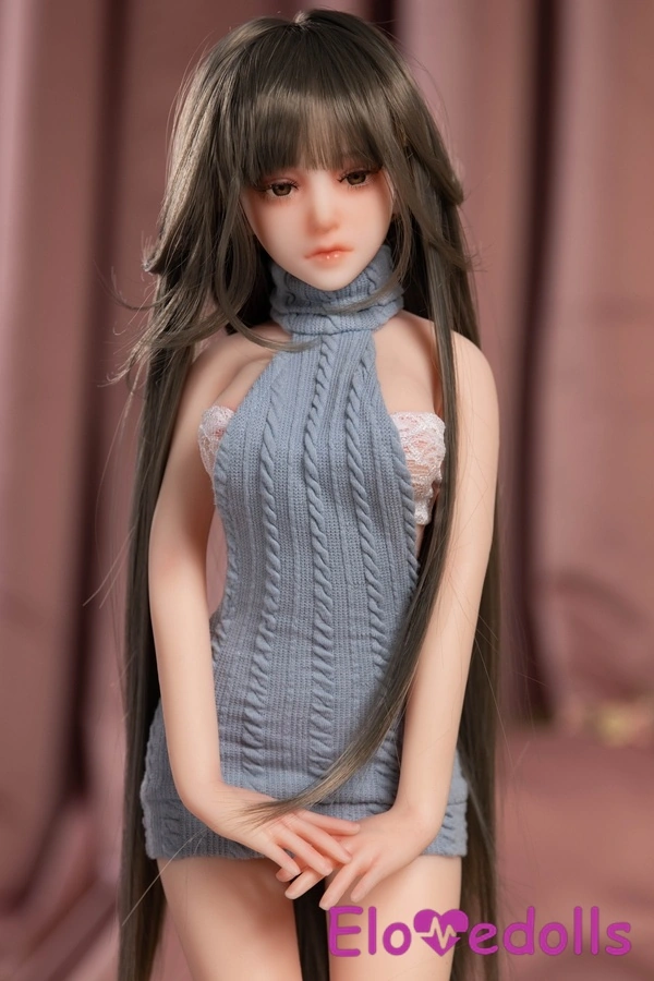 Μίνι κούκλα σεξ 65cm C Cup Σιλικόνης Γκρι Στήθος Μεσαίου Μεγέθους Μάτια Λεπτομέρειες Προβολή 10