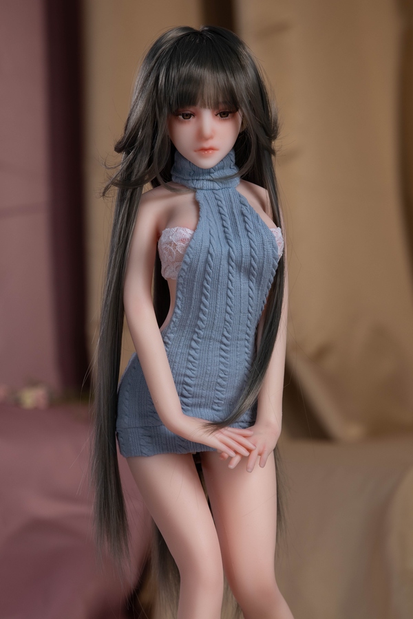 65cm C Cup Silicone Gray Eyes Thin Lips Mini Sex Doll Detail View 11