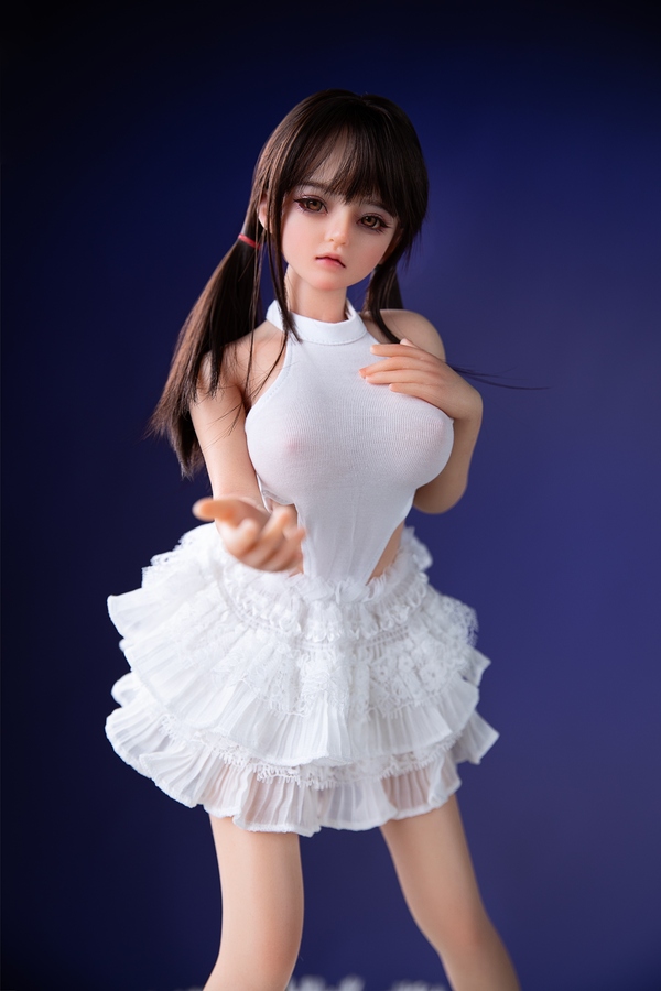60cm C Cup Silicone Blue Eyes Petite Thin Lips Mini Sex Doll Gallery 3