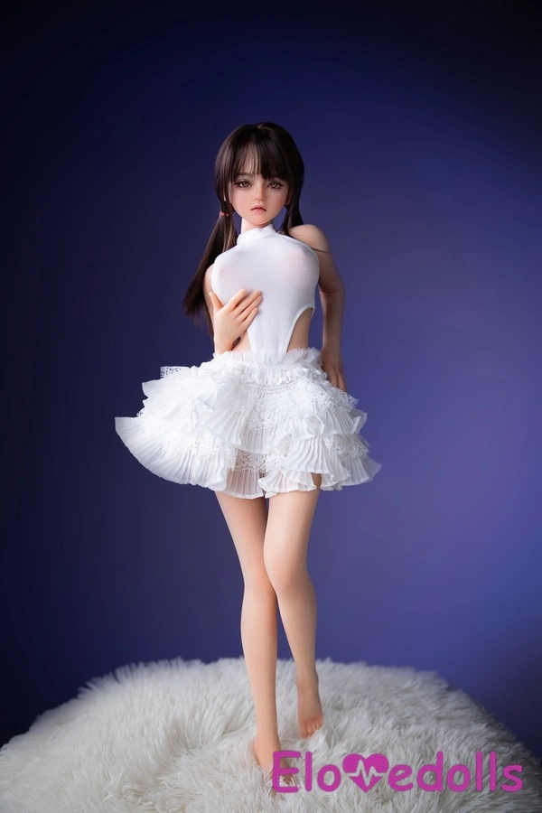 Búp bê tình dục mini 60cm cúp C bằng silicon, môi mỏng, tóc nâu, chi tiết xem 2