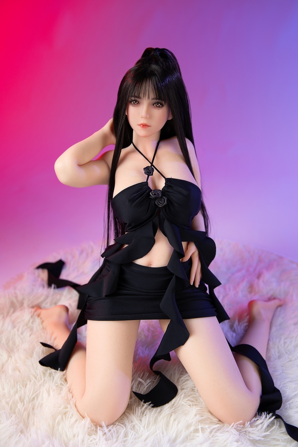 75cm C Cup Silicone Voluptuous Amber Eyes Thin Lips Mini Sex Doll Detail View 2