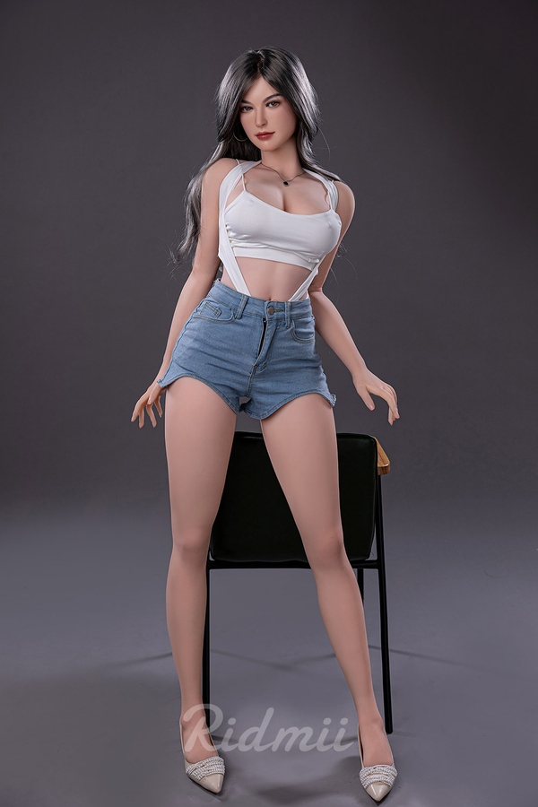 163cm G Cup TPE body&Silicone head Petite Thin Lips Gray Eyes BBW Sex Doll Detail View 14