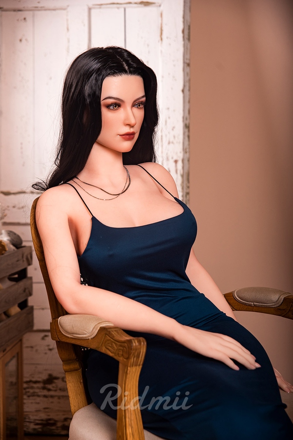 163cm G Cup TPE body&Silicone head Voluptuous Thin Lips Blue Eyes American Sex Doll Gallery 2