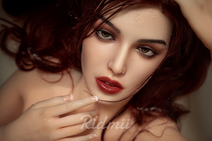 Professional Amber Eyes Red Thin Lips Sex Doll Detail View 35