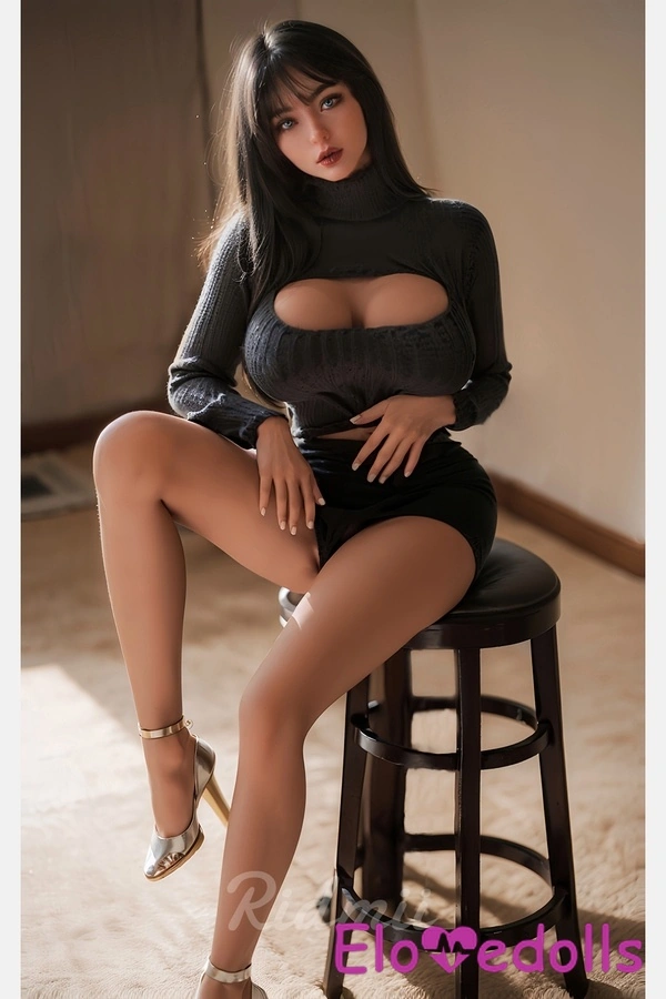 Gray Eyes Petite Breasts Black Big Booty Sex Doll Detail View 3