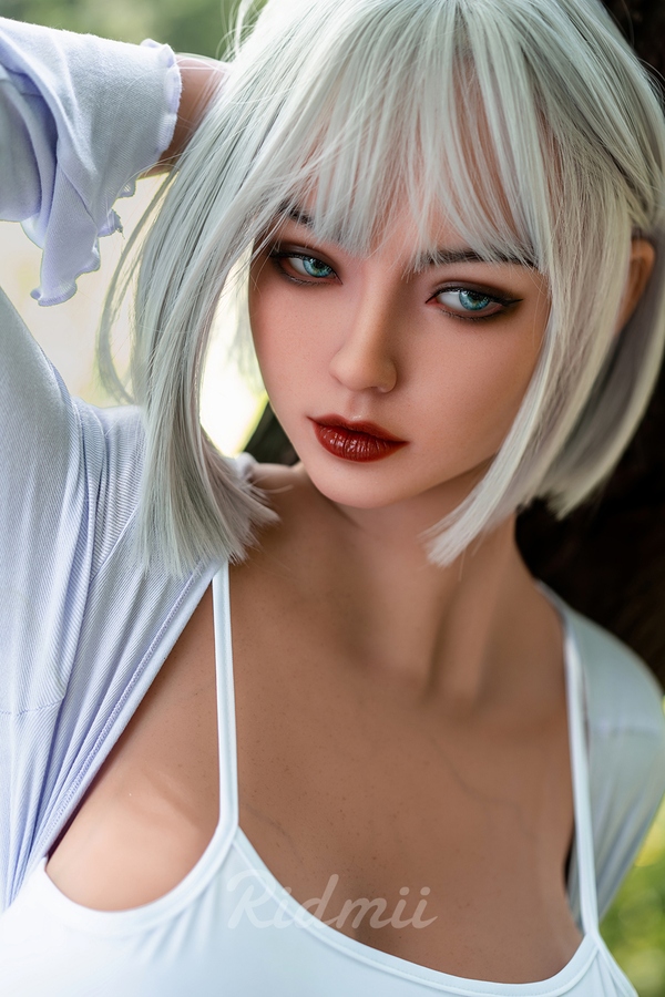 Premium Quality Gray Eyes White Voluptuous BBW Sex Doll Gallery 7