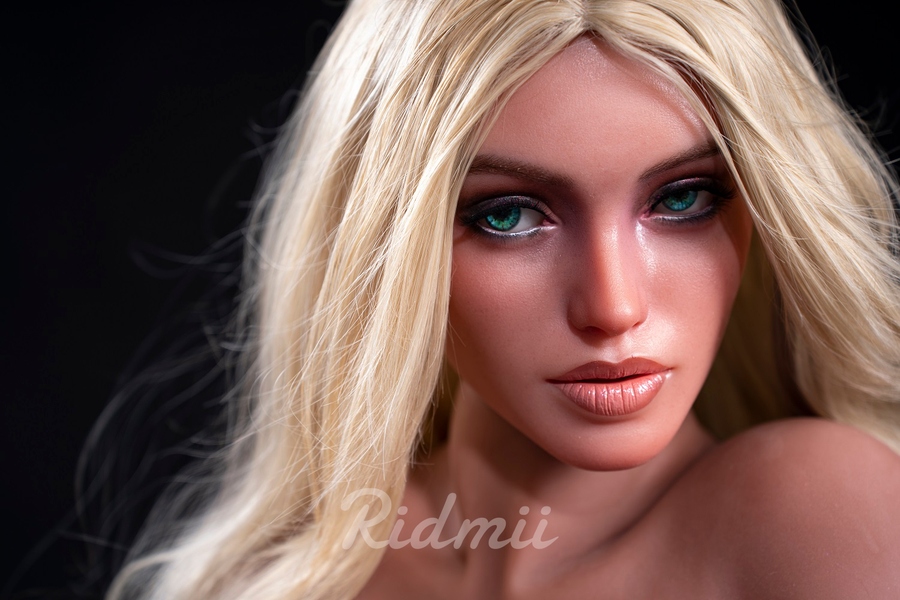 165cm E Cup Silicone Head & TPE Body Small Breasts Blonde Thin Lips Big Booty Sex Doll Gallery 6