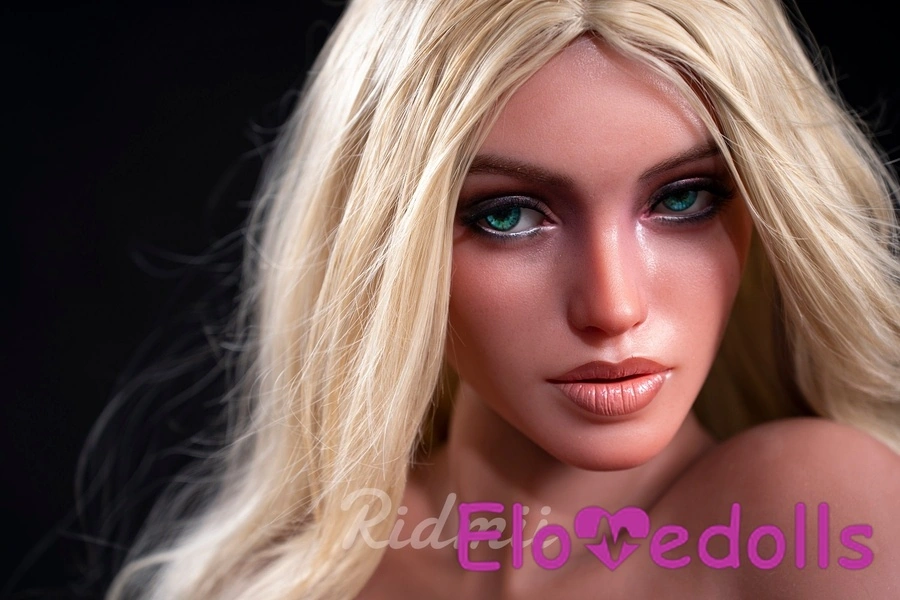 عروسک جنسی بزرگ و حجیم با سر سیلیکونی و بدن TPE، سایز 165 سانتی‌متر، سینه‌های کوچک، بلوند، لب‌های نازک، 6 عدد