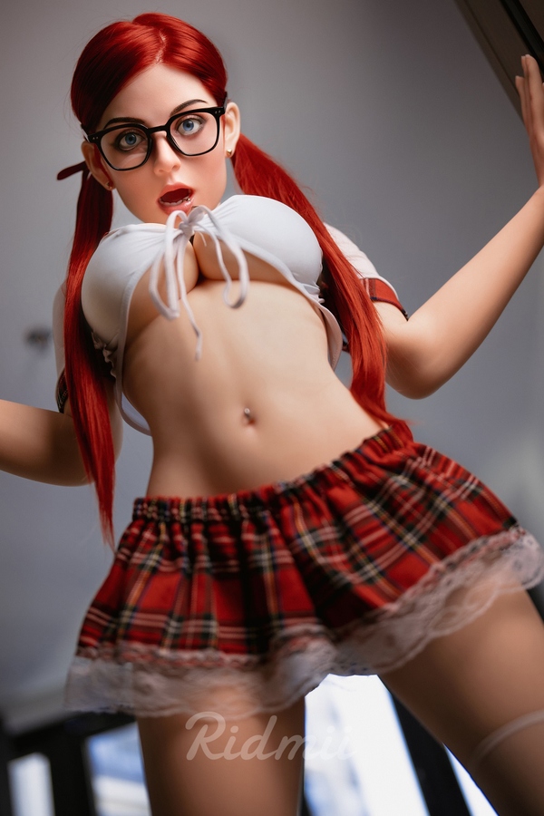 160cm G Cup Silicone Head & TPE Body Red Petite Breasts Sex Doll Gallery 2