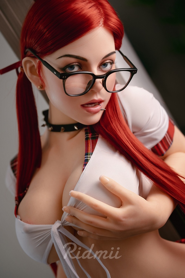 160cm G Cup Silicone Head & TPE Body Petite Breasts Red Thin Lips Sex Doll Detail View 11
