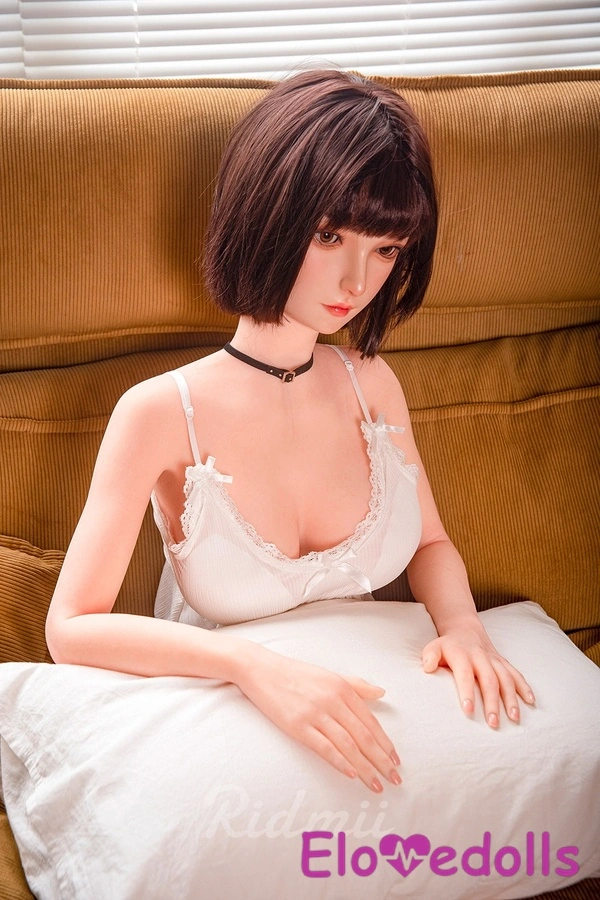 163cm G Cup Silicone Head & TPE Body Gray Eyes Petite Black Asian Sex Doll Gallery 4