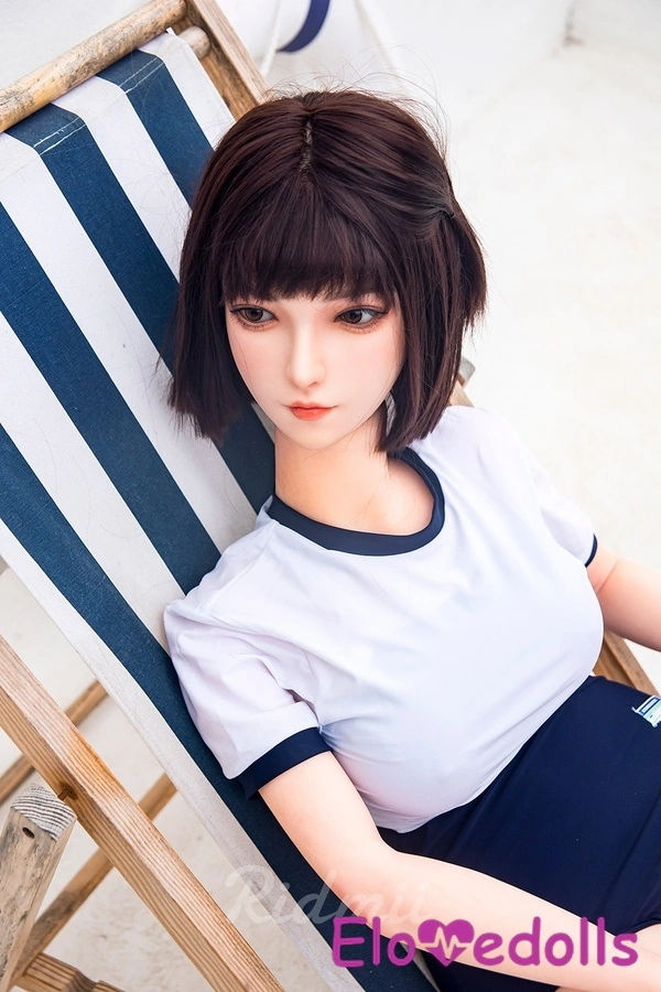163cm G Cup Silicone Head & TPE Body Petite Breasts Gray Eyes Asian Sex Doll Detail View 5