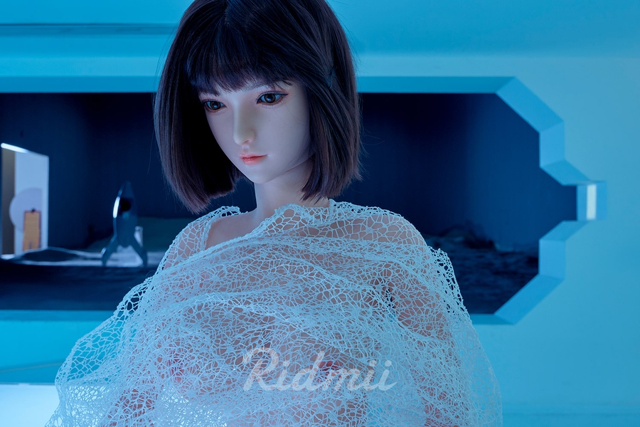163cm G Cup Silicone Head & TPE Body Black Glossy Lips Medium Breasts Lifelike Sex Doll Detail View 1