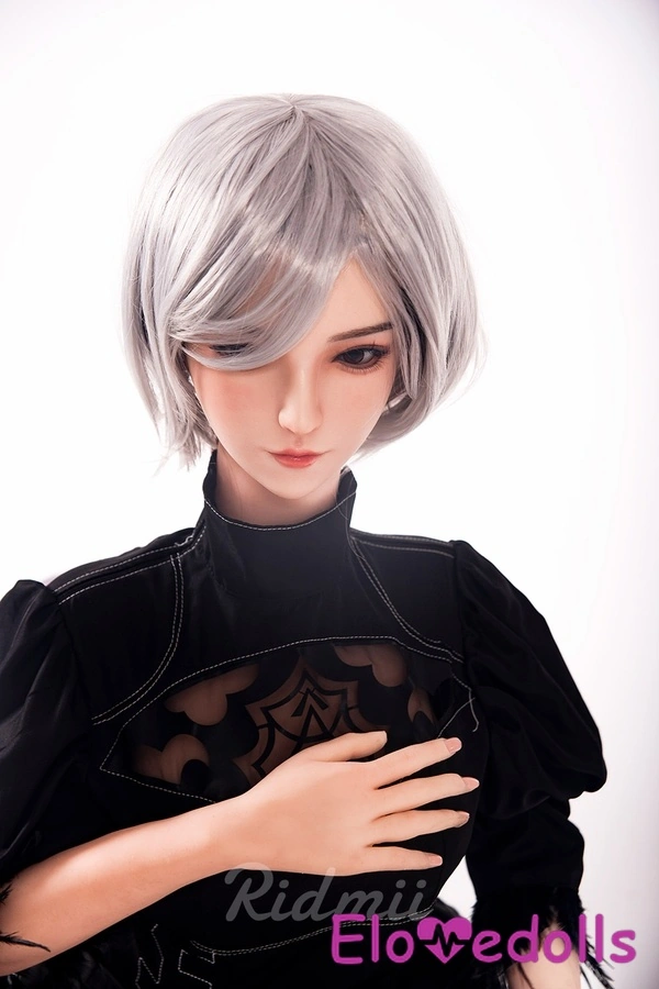 دمية جنسية صغيرة واقعية برأس من السيليكون مقاس G وجسم من TPE وثديين متوسطين وعيون زرقاء، عرض التفاصيل 16