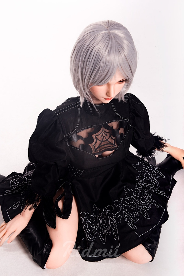 163cm G Cup Silicone Head & TPE Body Black Blue Eyes Medium Breasts Lifelike Sex Doll Detail View 19