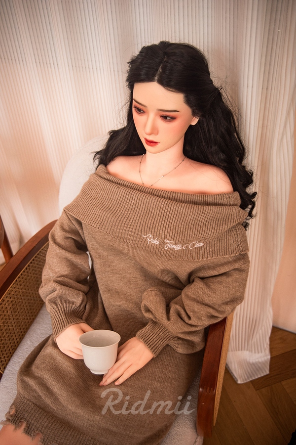163cm G Cup Silicone Head & TPE Body Black Gray Eyes Thin Lips Best Sex Dolls Product
