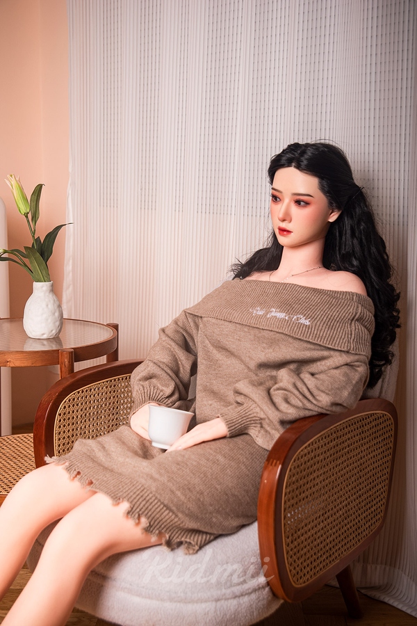 163cm G Cup Silicone Head & TPE Body Voluptuous Thin Lips Black Best Sex Dolls Gallery 3