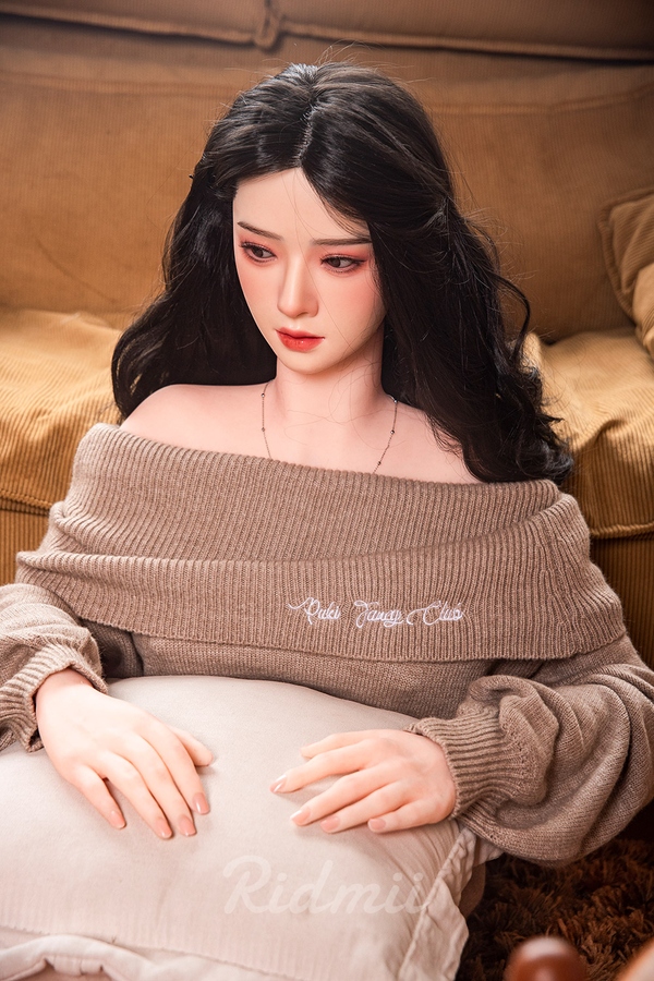 163cm G Cup Silicone Head & TPE Body Voluptuous Black Gray Eyes Best Sex Dolls Detail View 2