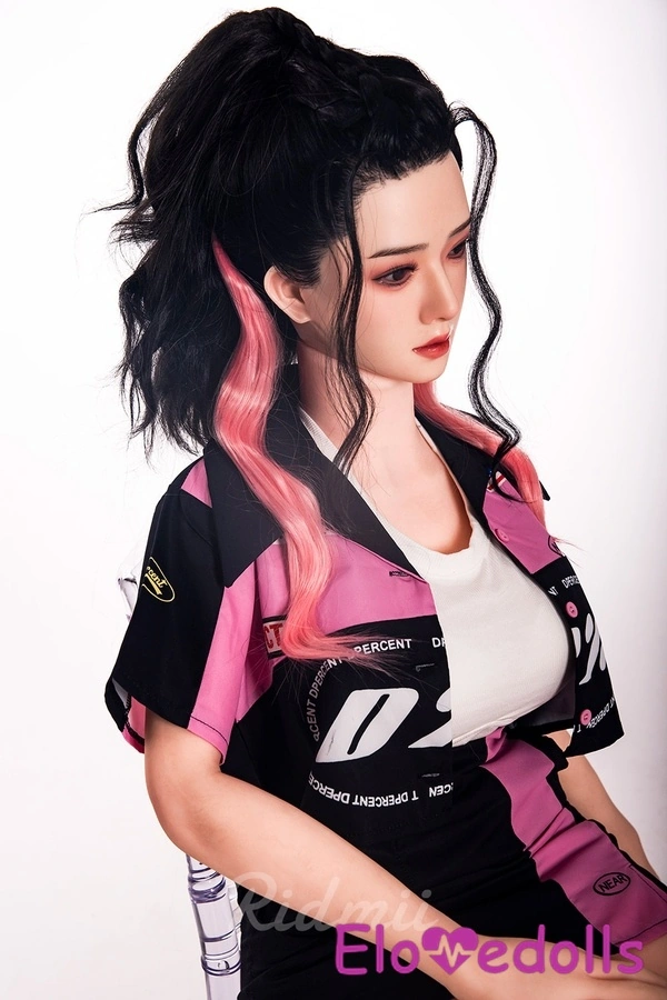 Búp bê tình dục chân thực 163cm, đầu silicon cúp G & thân TPE, ngực trung bình màu hồng, mắt xám, bộ sưu tập 3