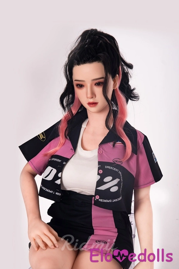 Búp bê tình dục chân thực 163cm, đầu silicon cúp G & thân TPE, mắt xám hồng, ngực trung bình, bộ sưu tập 5