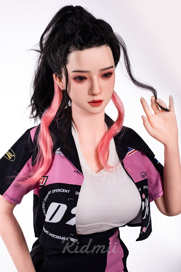 163cm G Cup Silicone Head & TPE Body Pink Medium Breasts Gray Eyes Realistic Sex Doll Detail View 2