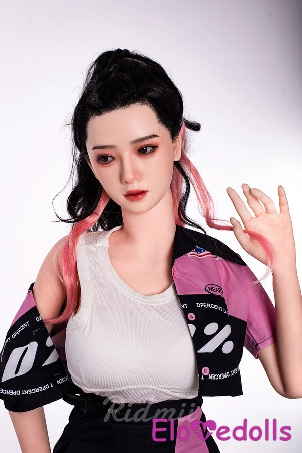 Búp bê tình dục chân thực 163cm, đầu silicon cúp G & thân TPE, mắt xám, màu hồng thể thao, chi tiết xem 6