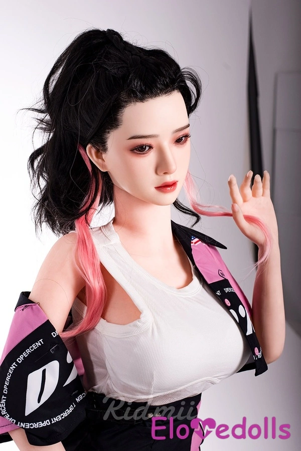 Búp bê tình dục chân thực, đầu silicon cúp G 163cm & thân TPE, mắt xám, hồng, thể thao, chi tiết xem 7
