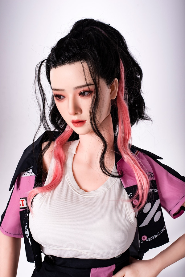 163cm G Cup Silicone Head & TPE Body Full Lips Gray Eyes Athletic Realistic Sex Doll Detail View 11