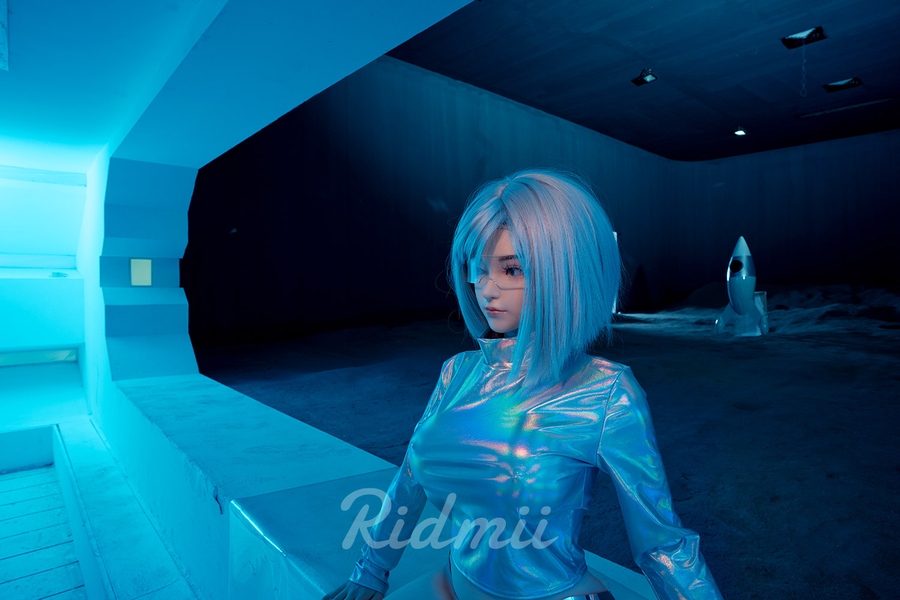 163cm G Cup Silicone Head & TPE Body Petite Blue Eyes White Robot Sex Dolls Detail View 5