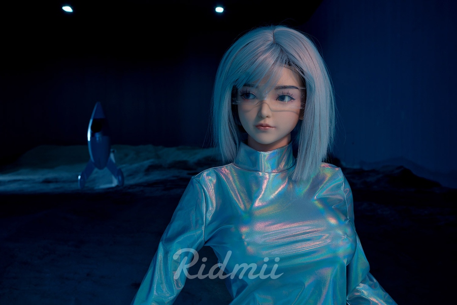 163cm G Cup Silicone Head & TPE Body Blue Eyes White Medium Breasts Robot Sex Dolls Detail View 1