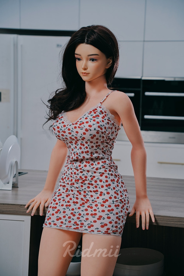 163cm G Cup Silicone Head & TPE Body Amber Eyes Voluptuous Full Lips Sex Doll Gallery 4