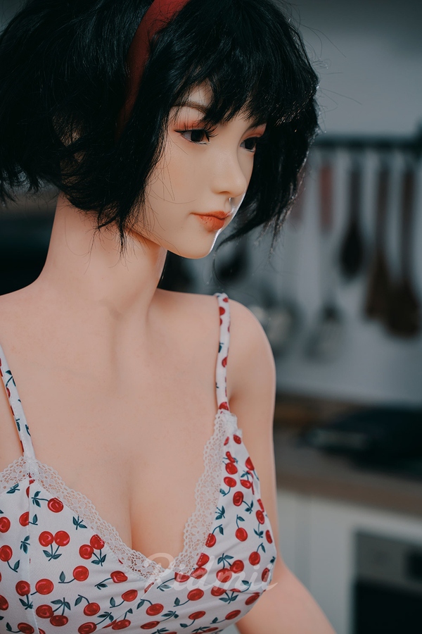 163cm G Cup Silicone Head & TPE Body Black Amber Eyes Petite Breasts Real Doll Gallery 2