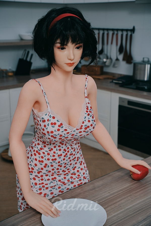 163cm G Cup Silicone Head & TPE Body Amber Eyes Petite Breasts Thin Lips Real Doll Detail View 2