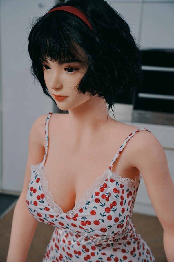163cm G Cup Silicone Head & TPE Body Black Thin Lips Amber Eyes Real Doll Detail View 1