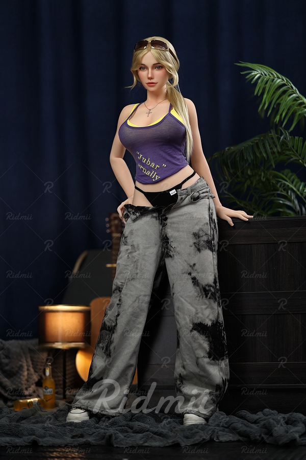 164cm D Cup Silicone Head & TPE Body Blonde Voluptuous Thin Lips European Sex Doll Product