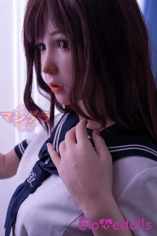 148cm D Cup Σιλικόνης Petite Glossy Lips Μπλε Μάτια Έφηβη Κούκλα Σεξ Λεπτομέρειες Προβολή 3