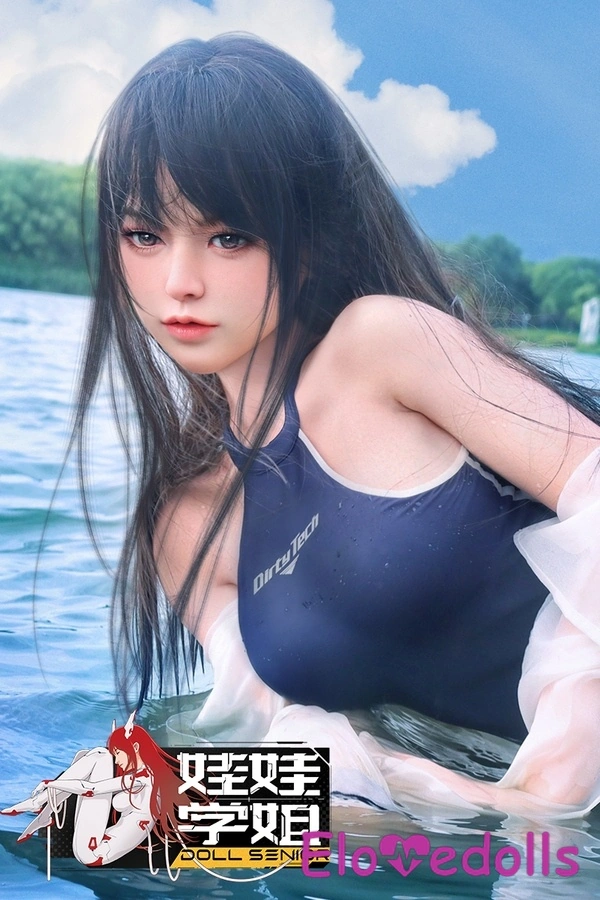 عروسک‌های جنسی سلبریتی‌ها با سر سیلیکونی و بدن TPE با لب‌های نازک، چشمان کهربایی ریز، ۱۵۸ سانتی‌متر، مدل E Cup، گالری ۴